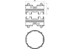 Ubbink Air Excellent 34C connector for DBOX air distribution box 200/800
