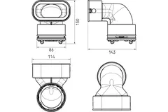 Ubbink Air Excellent 34C - 35SC reducer