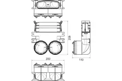 Ubbink Air Excellent 2x 34C - 45SC bend 90° reducer