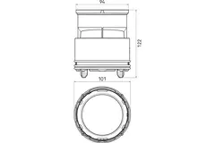 Ubbink Air Excellent 48C connector for DBOX air distribution box 200/800