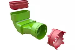 Ubbink Air Excellent 48C - 55SC bend 90° reducer - vertical