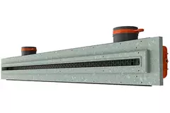 Ergovent plasterable frameless linear grille 1000 mm with 75 mm connection diameter - standard