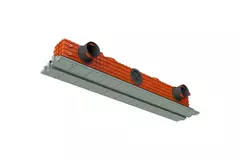 Ergovent plasterable frameless linear grille 1050 mm with 75 mm connection diameter - modular - 1 slot