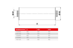 Spiro-SAFE silencer diameter 630 mm - length 1200 mm (100 mm insulation)