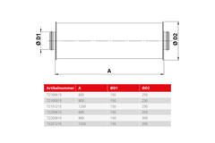 Spiro-SAFE premium silencer diameter 150 mm - length 600 mm (100 mm insulation)