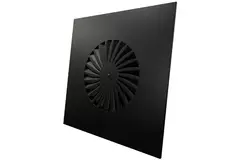 Swirl diffuser fixed blades 600mm square - SWS 600 RAL 9005 30% gloss