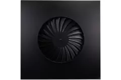 Swirl diffuser fixed blades 600mm square - SWS 600 RAL 9005 30% gloss