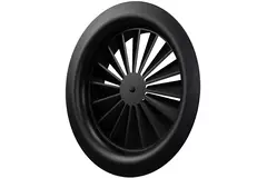 Swirl diffuser round 125 mm central screw - SWR125 RAL9005 30% glossy