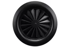 Swirl diffuser round 125 mm central screw - SWR125 RAL9005 30% glossy