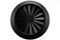 Swirl diffuser round 125 mm central screw - SWR125 RAL9005 30% glossy
