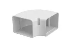 ClimaConnect 90° flat bend for mounting duct 100 mm - RAL 9010