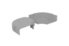 ClimaConnect 90° flat bend for mounting duct 100 mm - RAL 9010