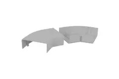 ClimaConnect 45° flat bend for mounting duct 75 mm - RAL 9010