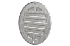 Outer grille round 80 mm aluminum - anodized aluminum