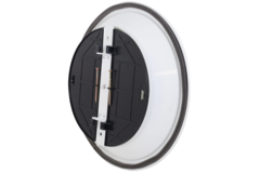 Round ceiling grille with fixed pattern, Ø 250 mm - RAL9010