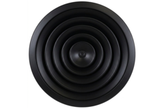 Ceiling diffuser round with fixed pattern Ø 250 mm - RAL9005 30% gloss