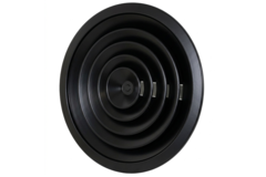 Ceiling diffuser round with fixed pattern Ø 250 mm - RAL9005 30% gloss