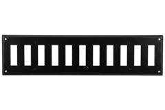 Wall grille adjustable 300x100 mm metal - RAL 9005 30% glossy