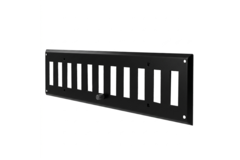 Wall grille adjustable 500x100mm metal - RAL9005 30% glossy