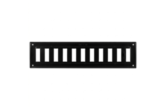 Wall grille adjustable 500x100mm metal - RAL9005 30% glossy