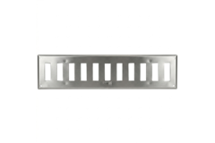 Wandrooster verstelbaar 400x100mm metaal - Ongecoat