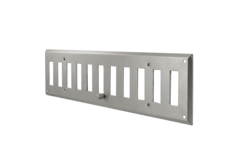 Wandrooster verstelbaar 400x100mm metaal - Ongecoat