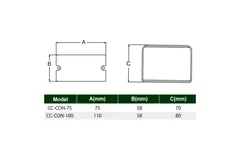 ClimaConnect connector for mounting duct 75 mm - RAL 9010