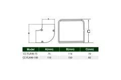 ClimaConnect 90° flat bend for mounting duct 100 mm - RAL 9010
