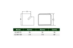 ClimaConnect inner bend for mounting duct 100 mm - RAL 9010