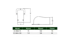 ClimaConnect wall cap for mounting duct 100 mm - RAL 9010