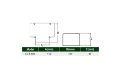 ClimaConnect T-piece for mounting duct 100 mm - RAL 9010