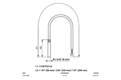 Belimo cable temperature sensor PT1000 50x6 mm - 2 meters - 01CT-1BH