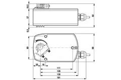 Belimo rotary valve actuator with spring return 24V - open/close - 4 Nm - LF24