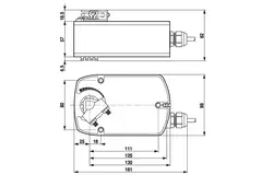 Belimo modulating valve actuator with spring return 24V - 2-10V - MP-Bus - 4 Nm - LF24-SR