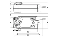 Belimo modulating valve actuator with spring return 24V - 2-10V - 10 Nm - NF24A-SR