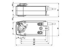 Belimo rotary valve actuator with spring return 24V - open/close - 20 Nm - SF24A