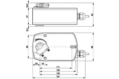 Belimo rotary valve actuator with spring return 100-240V - open/close - 4 Nm - LF230