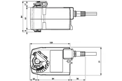 Belimo rotary valve actuator with spring return 24V - open/close - 2.5 Nm - TF24