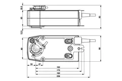 Belimo rotary valve actuator with spring return 24-240V - 20 Nm - SFA