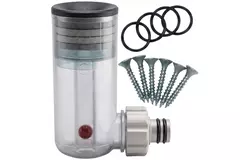 Waterless recessed siphon for condensate drainage.