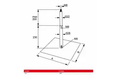 Econox adjustable Spiro tube support - 300x300 mm