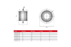 Iris damper 200 mm - stainless steel 316L - IRIS200