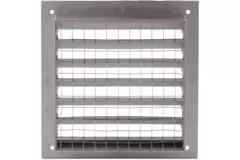Exterior wall grille aluminum 100x100 mm - Aluminum