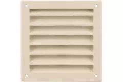 Exterior wall grille aluminum 100x100 mm - RAL 1015