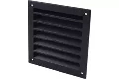 Exterior wall grille aluminum 150x150 mm - RAL 9005