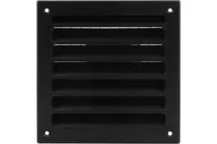 Exterior wall grille aluminum 100x100 mm - RAL 9005