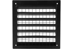 Exterior wall grille aluminum 100x100 mm - RAL 9005