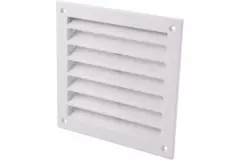 Exterior wall grille aluminum 150x150 mm - RAL 9016