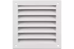 Exterior wall grille aluminum 150x150 mm - RAL 9016