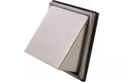 Stainless steel front grille 100mm with high inlet non-return damper - EL-SS-BD100 SS